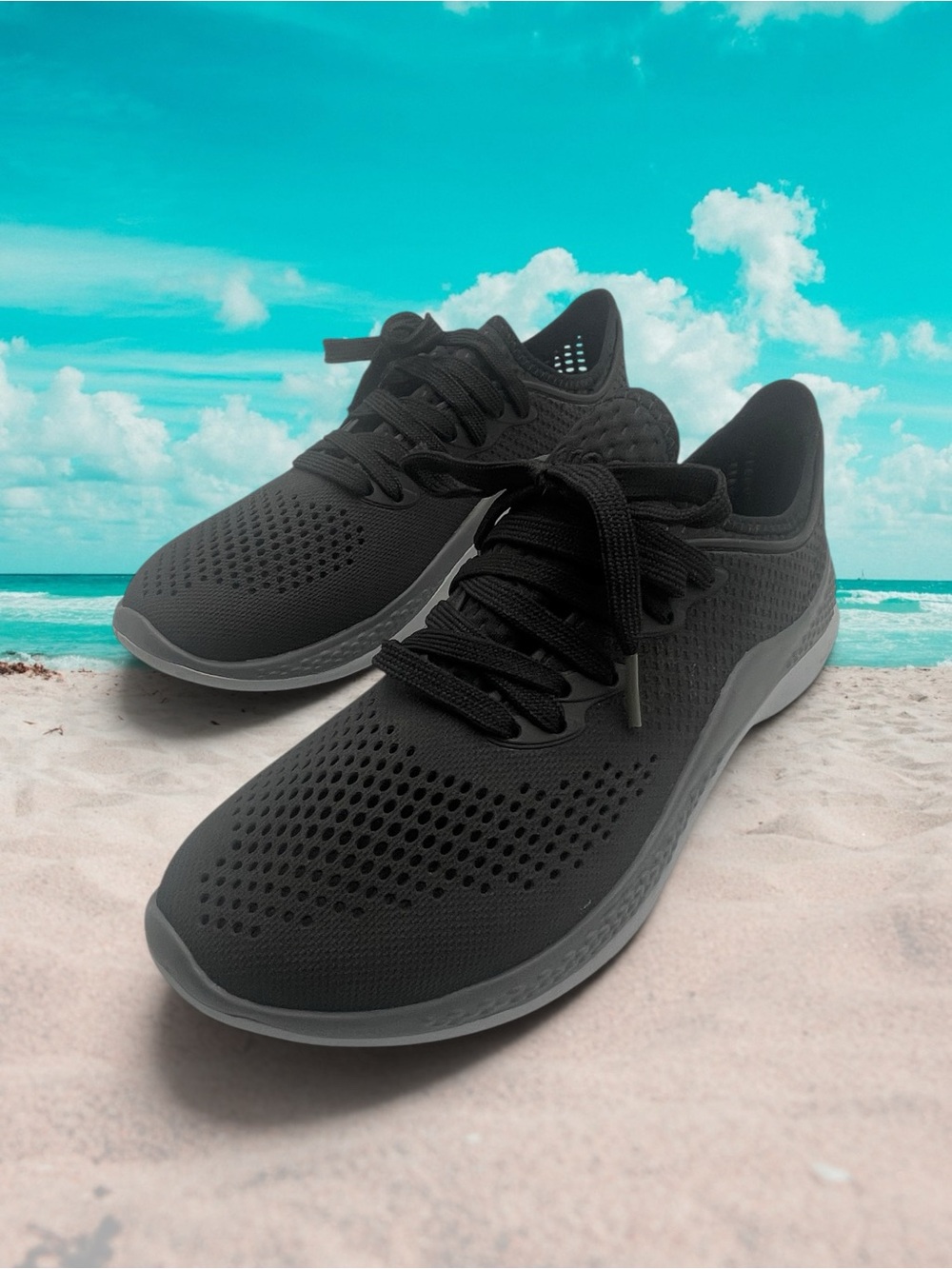 CROCS LiteRide 360 Pacer Sneakers Black Slate Gray 206705 Women's Size 9